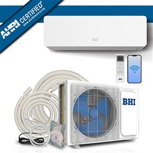 BHI 18,000-BTU 230-Volt Ductless Mini Split Air Conditioner and Heater