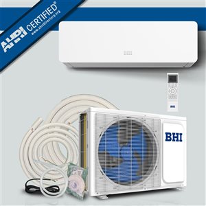 BHI 18,000-BTU 230-Volt Ductless Mini Split Air Conditioner and Heater with 25-ft Installation Kit