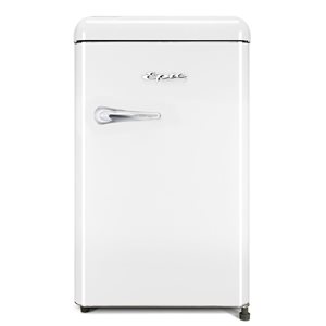 Epic 4.3 cu.ft White Retro Compact Refrigerator