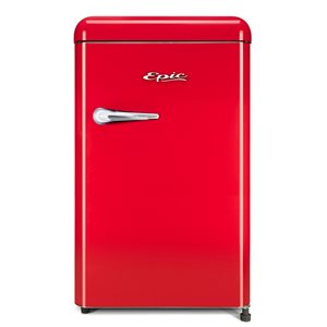 Epic 4.3 cu.ft Red Retro Compact Refrigerator