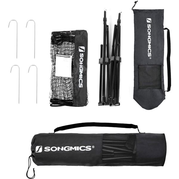 Achda Filet de badminton pliable pour tennis, badminton, volley-ball, pickleball et même football, filet de badminton réglable pour enfants et adultes, barre solide et sac de transport Achda Filet de badminton pliable pour tennis, badminton, volley-ball, pickleball et même football, filet de badminton réglable pour enfants et adultes, barre solide et sac de transport