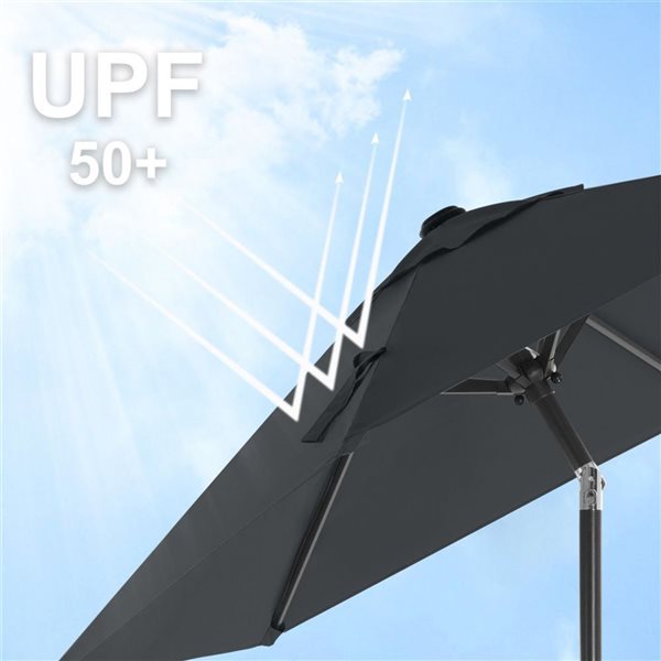 Boutique Home 2.1 m Garden Umbrella Parasol with Tilt and Crank Handle