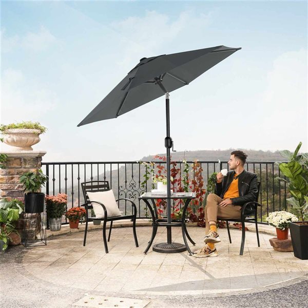 Boutique Home 2.1 m Garden Umbrella Parasol with Tilt and Crank Handle