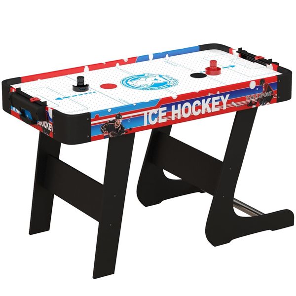 Soozier 20 W x 40 L x 26-in H Freestanding Air Hockey Table w/ 2 Pucks and 2 Pushers