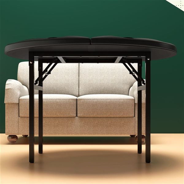 Soozier 47 dia x 30in H Foldable Round Poker Table for 8 Players