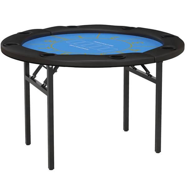 Soozier 47 dia x 30in H Foldable Round Poker Table for 8 Players