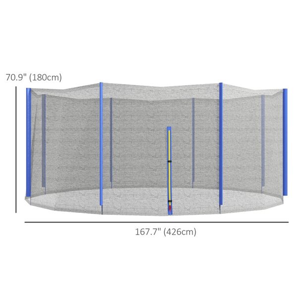 Filet de remplacement 14 pi pour trampoline Soozier avec entrée à glissière