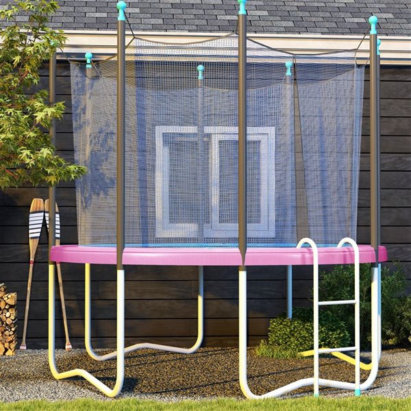 Soozier 12-ft Pink Waterproof Trampoline Pad Spring Cover