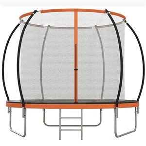 Trampoline d'extérieur Soozier de 8 pi avec filet d'enceinte et échelle, orange