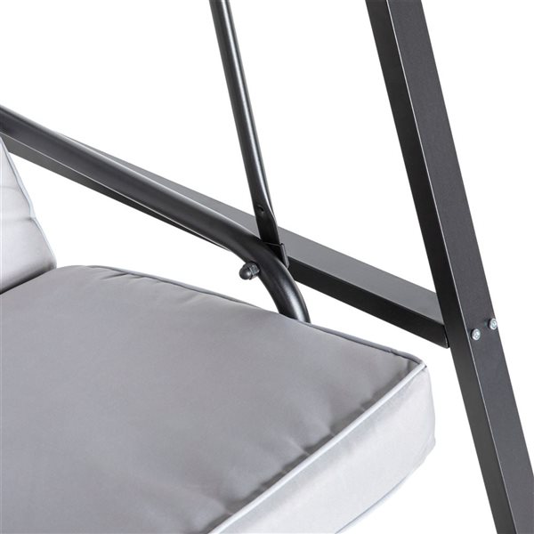 Outsunny Grey 2 Seater Outdoor Swing Chair with Canopy