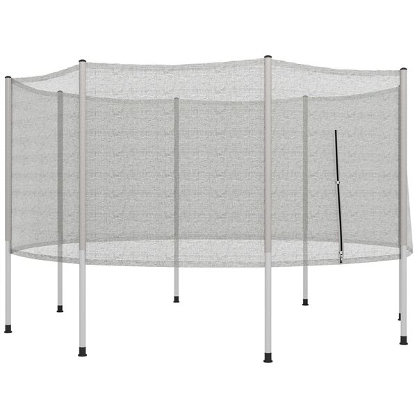 Soozier 12-ft Grey Replacement Trampoline Net Enclosure Safety with 8 Poles