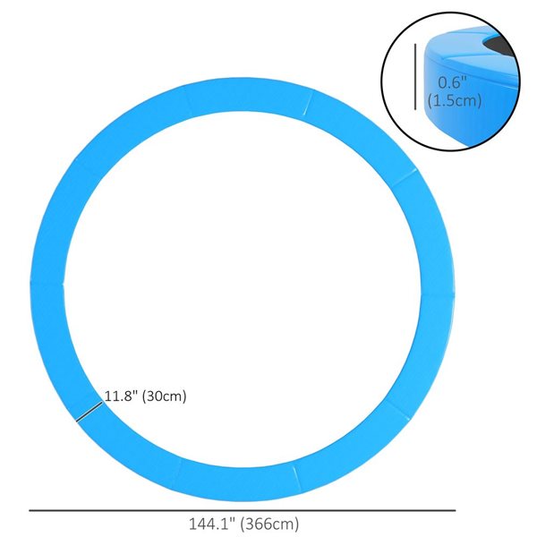 Soozier 12-ft Trampoline Pad Safety Replacement Gym Bounce Jump Cover