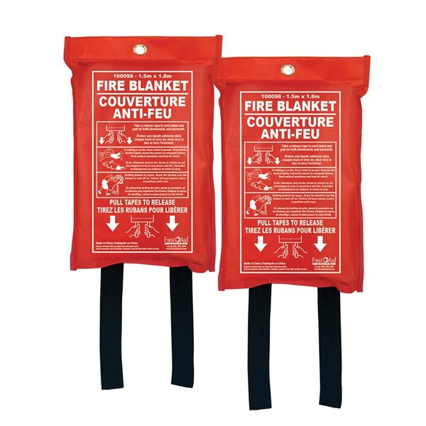 First Aid Central Fire Blanket - 2/Pack