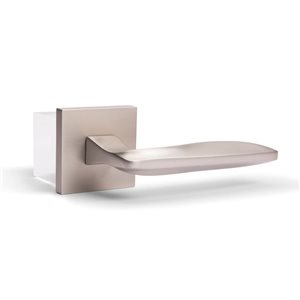 McBowery Canal Satin Nickel Combined Modern Interior Privacy/Passage Right Hand Door Handle