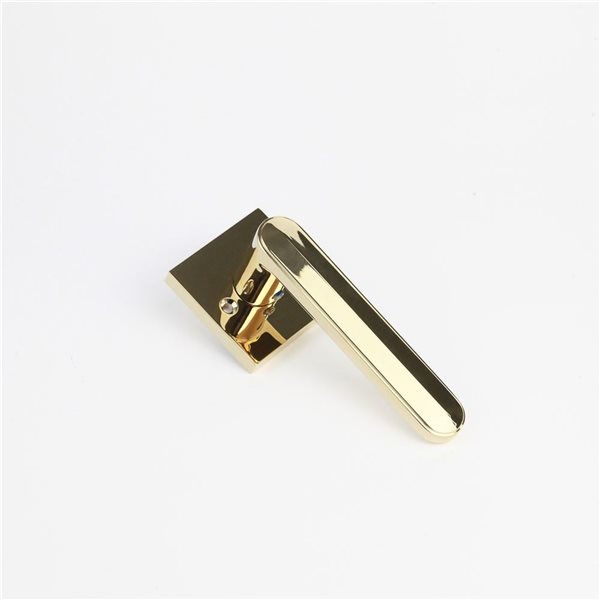 McBowery Beaux Polished Brass Combined Modern Interior Privacy/Passage Right Hand Door Handle