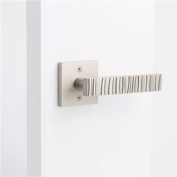 McBowery Groove 2-Pack Satin Nickel Modern Interior Dummy Door Handle