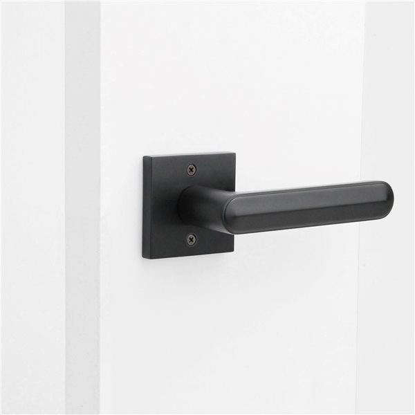 Poignée de porte factice intérieure Beaux par McBowery moderne noir mat, paquet de 2