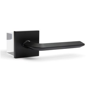 Poignée de porte intérieure droite Crosby par McBowery privée/passage moderne combinée noir mat