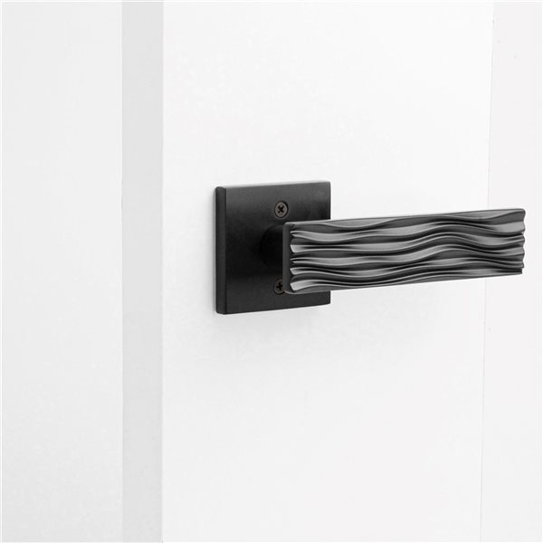 McBowery Ridge 2-Pack Matte Black Modern Interior Dummy Door Handle