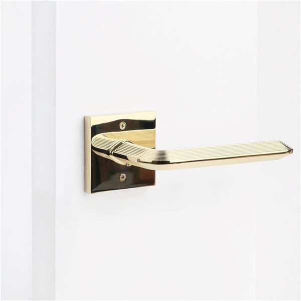 McBowery Crosby 2-Pack Polished Brass Modern Interior Dummy Door Handle