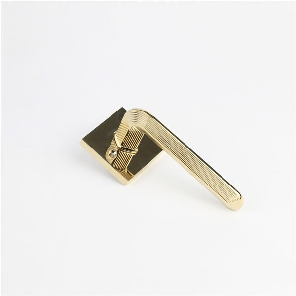 McBowery Crosby 2-Pack Polished Brass Modern Interior Dummy Door Handle