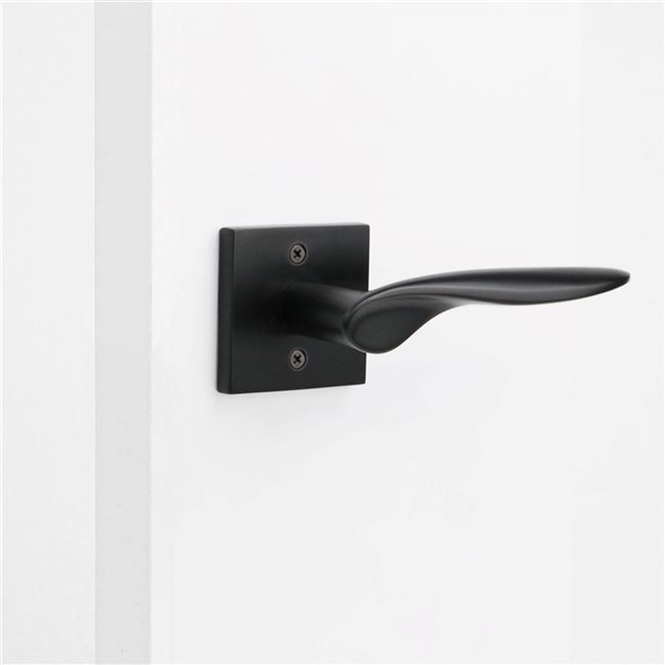 McBowery Lafayette 2-Pack Matte Black Modern Interior Dummy Door Handle