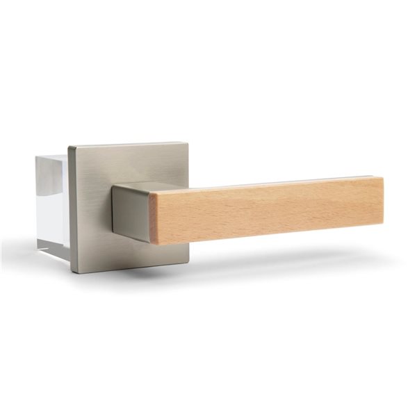 McBowery Summit Satin Nickel Combined Modern Interior Privacy/Passage Left Hand Door Handle