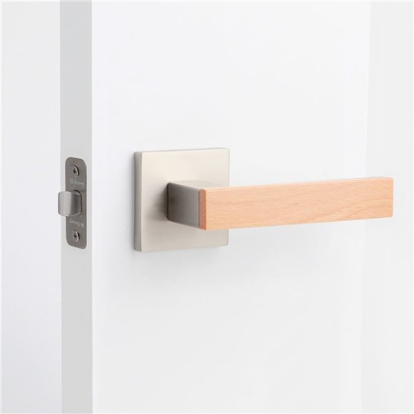 McBowery Summit Satin Nickel Combined Modern Interior Privacy/Passage Right Hand Door Handle