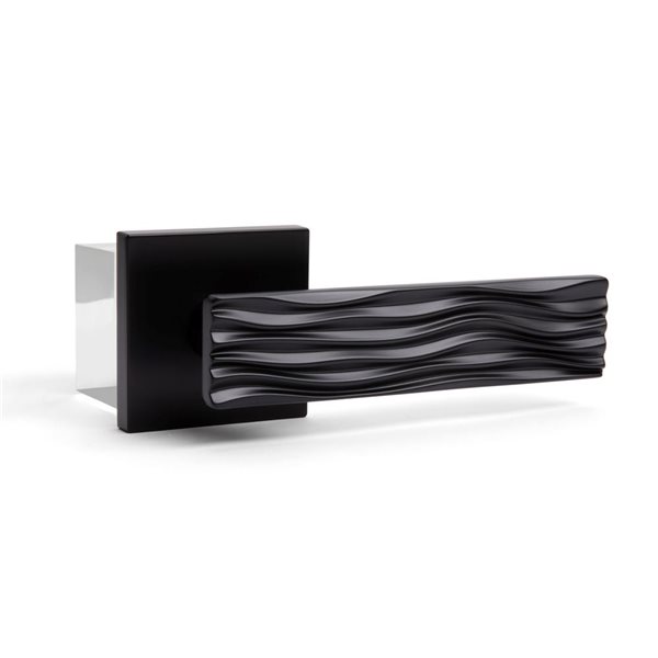 McBowery Ridge Matte Black Combined Modern Interior Privacy/Passage Right Hand Door Handle