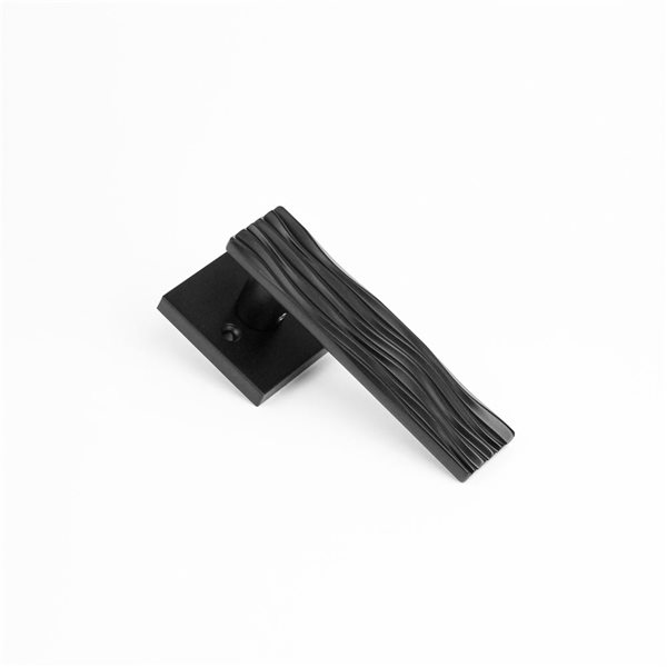 McBowery Ridge Matte Black Combined Modern Interior Privacy/Passage Right Hand Door Handle