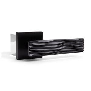 McBowery Ridge Matte Black Combined Modern Interior Privacy/Passage Left Hand Door Handle