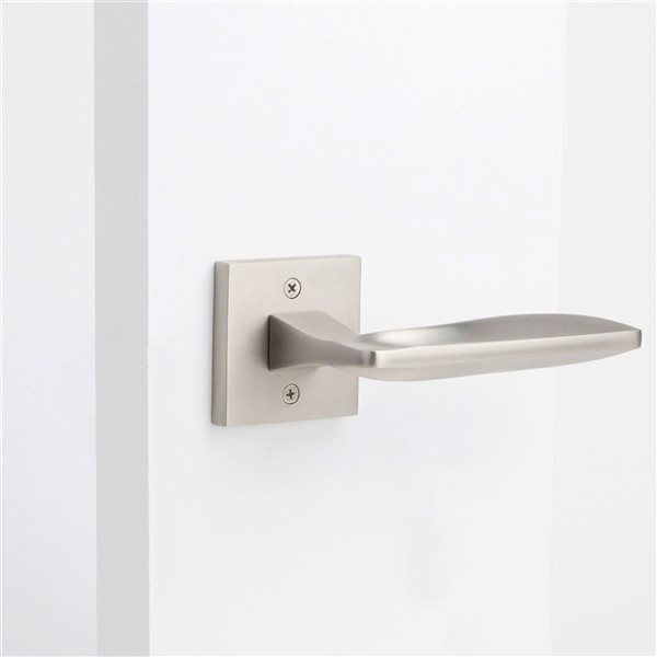 McBowery Canal 2-Pack Satin Nickel Modern Interior Dummy Door Handle