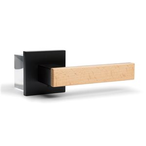 McBowery Summit Matte Black Combined Modern Interior Privacy/Passage Right Hand Door Handle