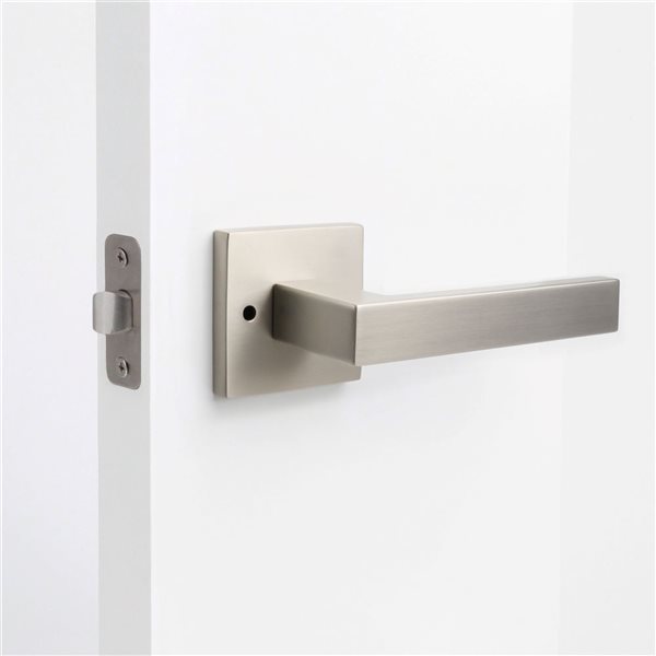 McBowery Allen Satin Nickel Combined Modern Interior Privacy/Passage Right Hand Door Handle