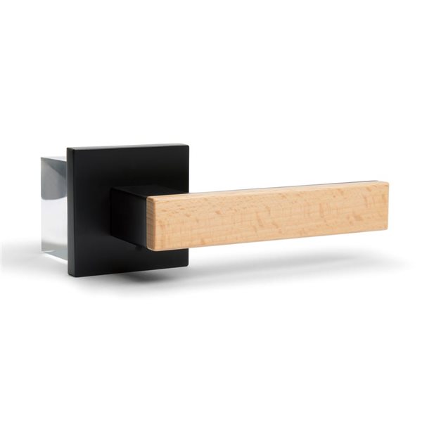 McBowery Summit Matte Black Combined Modern Interior Privacy/Passage Left Hand Door Handle