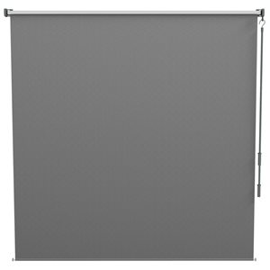 Outsunny 6 x 6-ft Light Grey Polyethylene Outdoor Roller Shade w/ Manual Crank Handle