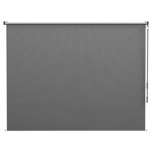 Outsunny 8 x 6-ft Light Grey Polyethylene Outdoor Roller Shade w/ Manual Crank Handle
