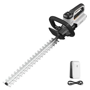 Litheli U20 20 V 2.0 Ah 22-in Dual Blade Action Cordless Electric Hedge Trimmer (1 battery included)