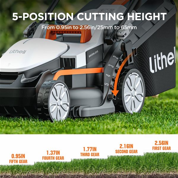 Litheli U20 Handy Series 20 V 4.0 Ah Brushless Lithium Ion Push 13 in Cordless Electric Lawn Mower 1 Battery Included U20LM00 0A110 RONA