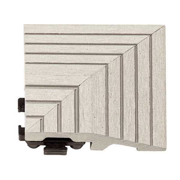 everhome 3 x 3-in Antique Gray Composite Deck Tile Corner Trim 4/Pack