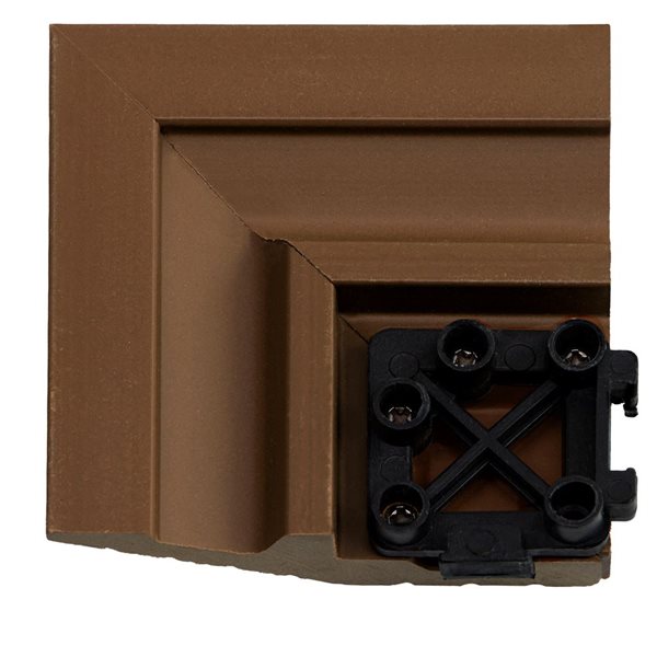 everhome 3 x 3-in Pecan Composite Deck Tile Corner Trim 4/Pack