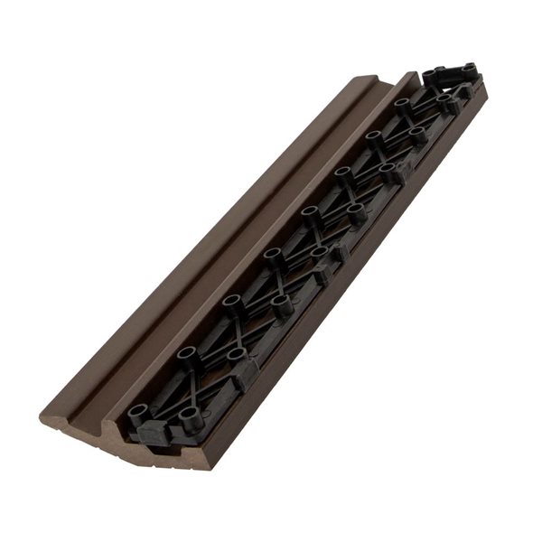 everhome 3 x 12-in Walnut Composite Deck Tile Edge Trim 4/Pack