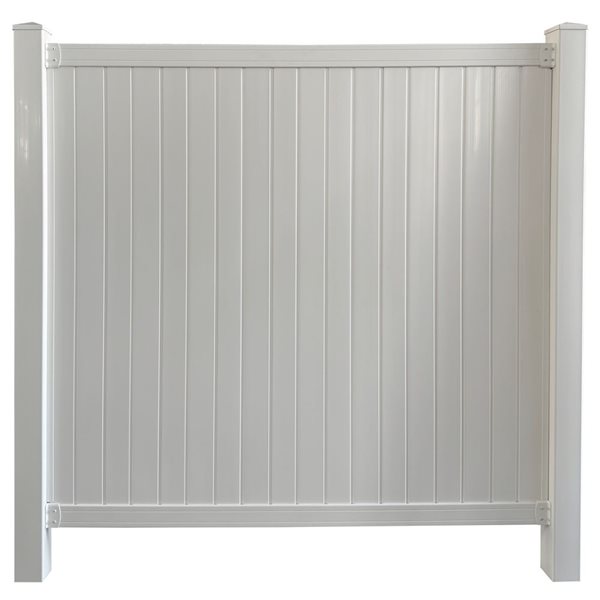 everhome 6 x 6-ft Pearl White Vinyl Fence Panel Kit