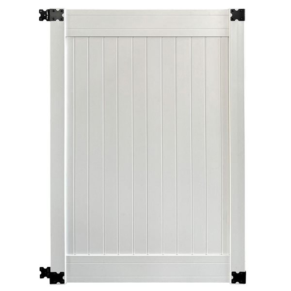 everhome 4 x 6-ft Pre-Assembled Pearl White Self-Closing Vinyl Fence Gate