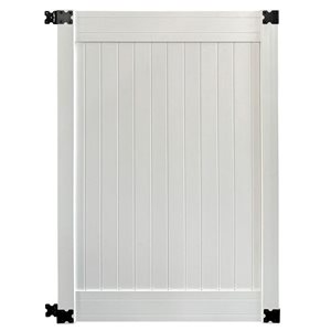 everhome 6-ft Pearl White Pre-Assembled Vinyl Fence Gate