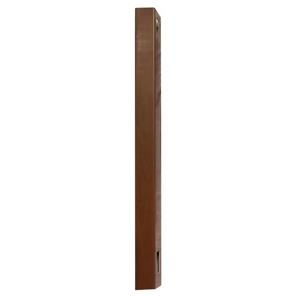 Poteau de clôture en vinyle à grain de bois de mangrove everhome de 8 pi avec insert en aluminium