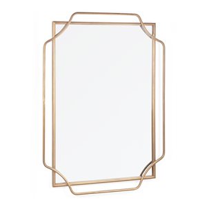 Gild Design House Amir 28 x 40-in Bronze Metal Rectangle Framed Wall-Mounted Mirror