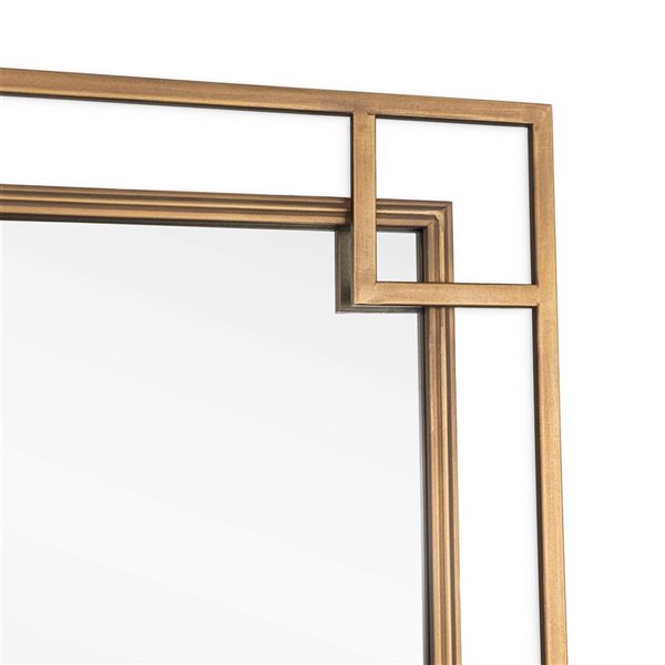 Gild Design House Mavis 22-in Bronze Metal Square Framed Wall-Mounted Mirror