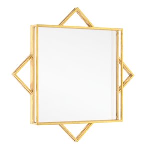 Gild Design House Parri 16 L x 24-in H Gold Metal Framed Wall-Mounted Mirror