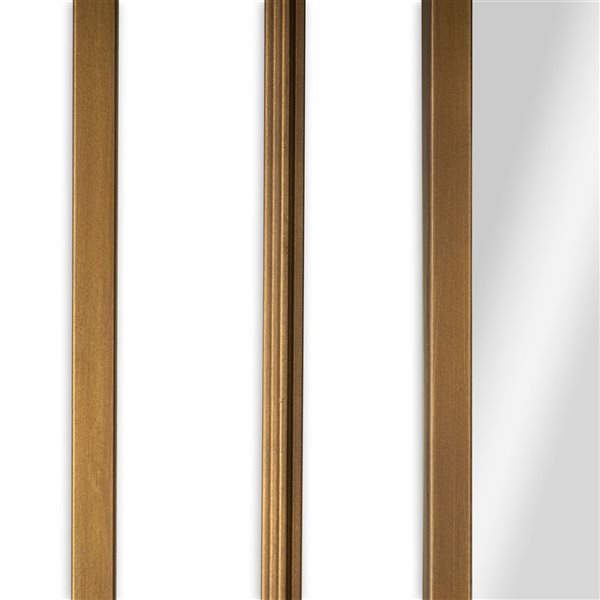 Gild Design House Shayan 35-in Bronze Metal Square Framed Wall-Mounted Mirror